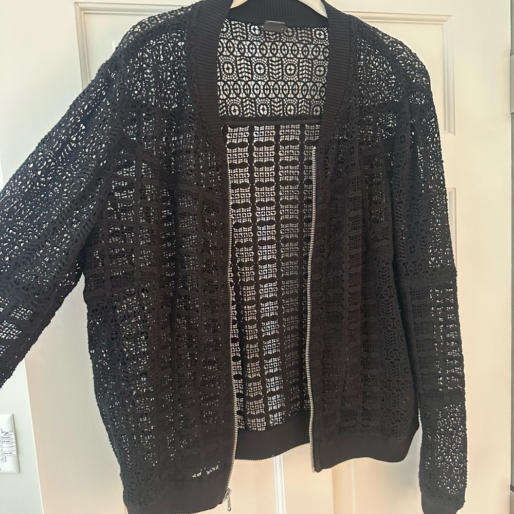 Club Monaco Arlet lace Bomber black medium